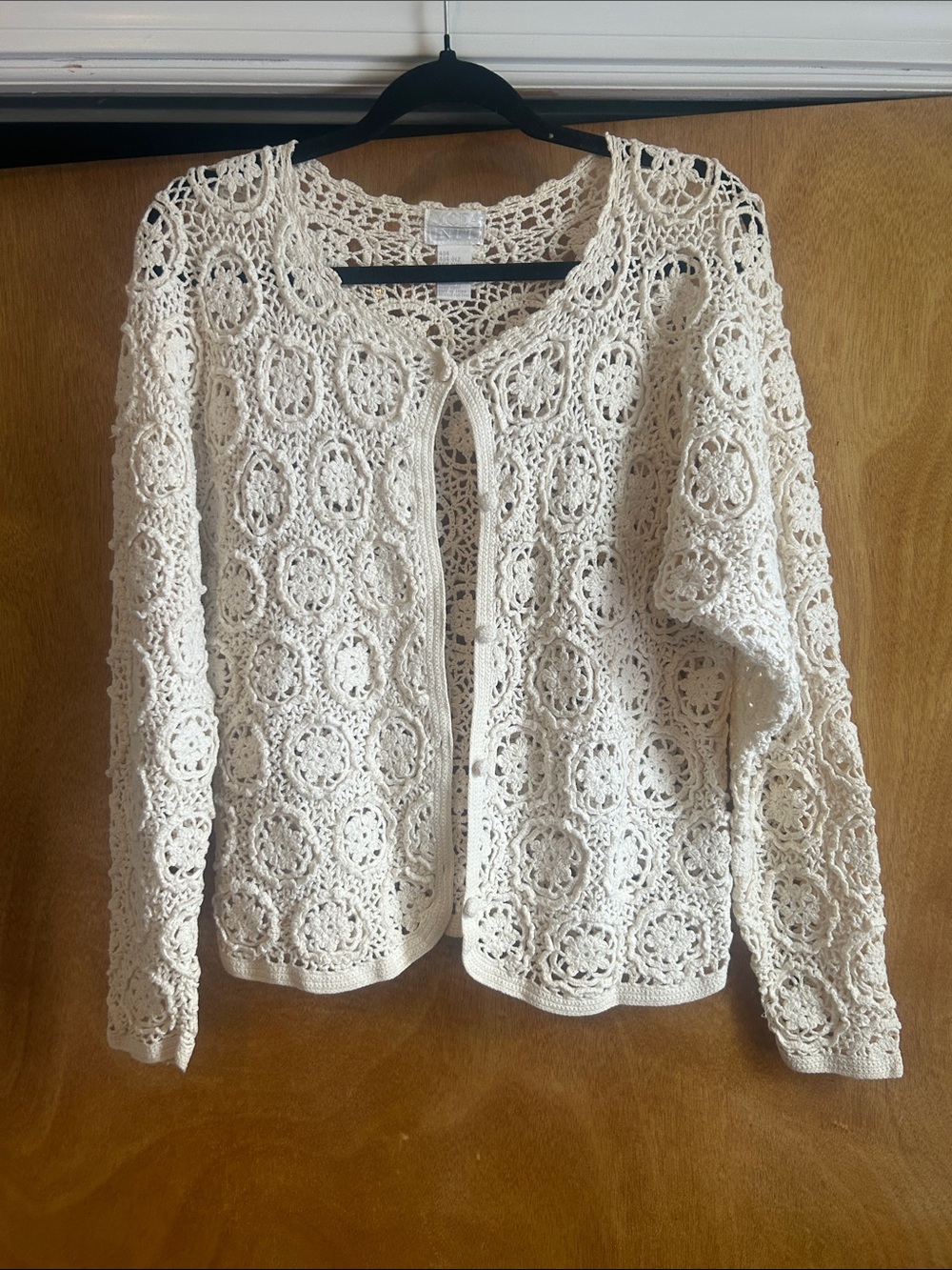Moda Intl | Vintage Crochet Cardigan